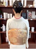 訪問着着付け×カチモリタイトシニヨン