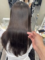 ファビ 渋谷(Fab)&nbsp;くびれヘア/暗めカラー/アプリコットオレンジ/縮毛矯正