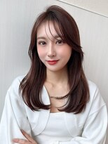 アフロート エル 錦糸町(AFLOAT L)&nbsp;暗髪も出せるこなれ感！フェイスレイヤー×ナチュラルセミロング