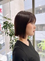 シー 柏(sii.)&nbsp;ぱつっとボブ/ショートボブ/ピンクレッド/暖色カラー/柏