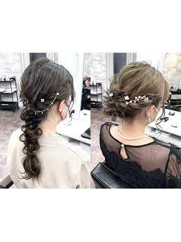 【崩れにくい可愛いヘアセットなら】王道カジュアルアレンジからライブヘアセットなど華やかなアレンジも＊