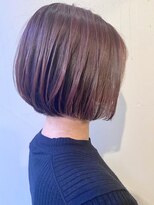 ベルヘアーデザイン 堺東(Belle hair Design)&nbsp;ハイトーンショートボブパープルラベンダーイルミナカラー堺東