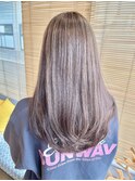冬の美人髪◎透明感グレージュロングレイヤー