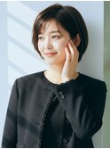 30代40代50代絶壁解消ひし形小顔前下がりショートボブ【越谷】