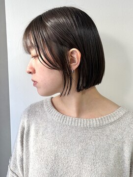 エンクス(enx) 着物ヘア/ダークアッシュ/ミディアムレイヤーカット/鶴ヶ峰YS18