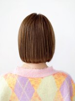 シキサロン 仙台(siki.salon)&nbsp;仙台/髪質改善/コーラルベージュ×切りっぱなし.ミニマルボブ