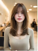 ダル 渋谷/表参道(DAL.)&nbsp;レイヤーカット髪質改善カラー透明感カラー顔まわりカット