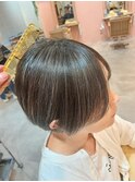 根元プリンと白髪が目立たないハイライト♪