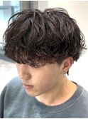 渋谷シャドウパーマ無造作パーマメンズマッシュ