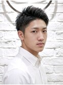 好印象◎ビジネスメンズアップバング×ツーブロック短髪