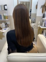 シュヴーブリヤン(cheveux brillants) 【美髪縮毛矯正再現性100%艶髪】チョコブラウンストレートロング