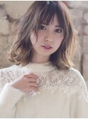 ［air-FUKUOKA　竹石］ 透け感のある前髪がポイントなボブ