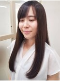 レッドブラウン×ストレート[新宿/髪質改善/ヘッドスパ]