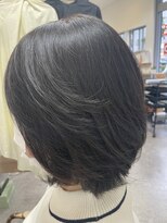 クート(ku-to) 毛流れを活かすミディアムヘア×白髪染め&ヘッドスパも人気◎
