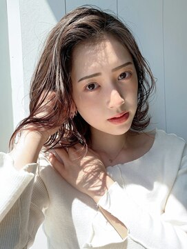 アイティーバイアルバム 松戸店(IT by ALBUM) ナチュラルブラウンミディ_くびれヘアビタミンカラー_28923