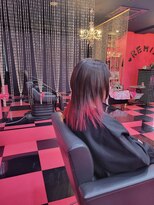 リミックス(REMIX by Love hair KING OF PRINCESS HAIR&EXTENTION)&nbsp;原色派手髪　インナーカラー　レッド