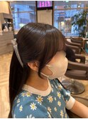 結んでも下ろしても可愛い顔まわり