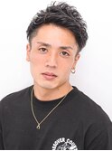 ダークアッシュブラックカルマパーマウルフベリーショート 211