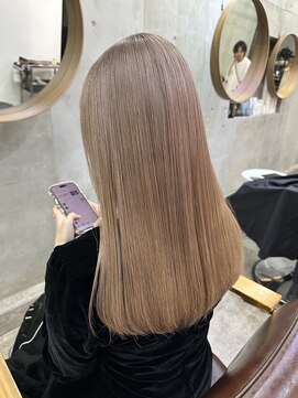 ソルトウォーター(SALT WATER) レイヤーカット/ブラウン/ピンク/ブリーチあり/恵比寿/