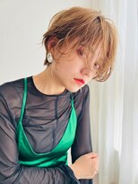 ケイト(kate)&nbsp;【kate 大宮】ライトブラウン×パーマ風透け感ショートカット