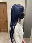 艶カラー/レイヤーカット/デザインカラー/ブルーブラック