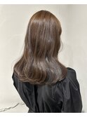 アッシュグレーベージュオリーブ透明感カラーウェーブ都島