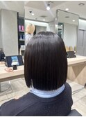 【巖本】ぷつっと縮毛矯正ミニボブ顎ラインボブ艶髪ストレート
