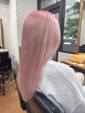 ビス ヘア アンド ビューティー 西新井店(Vis Hair＆Beauty) 透明感カラーダブルカラーブリーチピンクベージュ