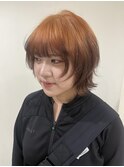 オレンジベージュ×ブラウンルーツ