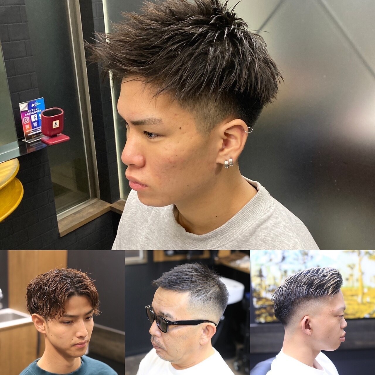 【人気NO1】似合わせカット＋顔剃り＋眉毛＋頭皮ケアシャンプー　\5700