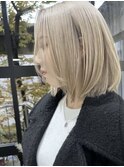 ミディアムヘア/暗めカラー/グランマッシュ/