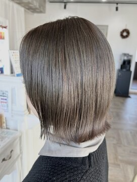 クレールボワス 引佐店(Clair,e bois) 【ブリーチなしダブルカラー】オリーブベージュ