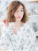 かきあげエアウェーブパーマゆるふわミディアムh4越谷20代30代