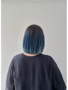 ハウス(HAUS.) 【石原】ボブとブルーグラデーション