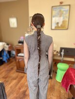 サロンドミナ(SALON DE MINA)&nbsp;ロングロング編み下ろし。チャイナ風。