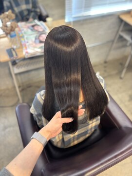 リラクオーレ 三宮 元町(LIRA CUORE) ラベンダーブラウン×髪質改善縮毛矯正