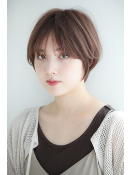 トップシェイプ(TOP SHAPE) 丸みショートボブ×柔らかベージュ