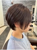 宇都宮ショートボブショートカット白髪ぼかしハイライト白髪染め