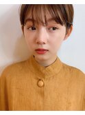 小顔 &nbsp;ワンサイドショート ブランジュ ハイライト　ダブルバング