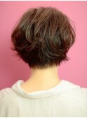 大人女性に人気☆柔らかカールショートボブ