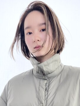 アイティー バイ アルバム 中野店(IT by ALBUM) ストレートボブ_イヤリングカラーラベンダーカラー_38303