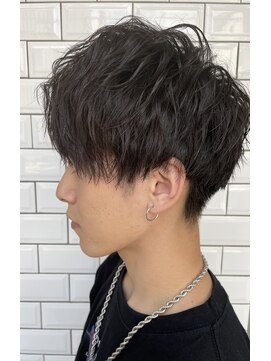 インフィニティ 新富町(Infinity) 【メンズパーマ】ハーフアップバンク