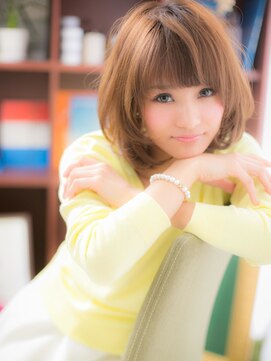 カバーヘアアンドスパ ブリス 浦和(COVER HAIR&SPA bliss) 小顔ミルクティアッシュくせ毛風前下がりボブc5浦和20代30代40代