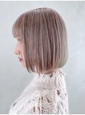 ミルクティカラーボブ_チェリーブラウンフェミニン_ba365801