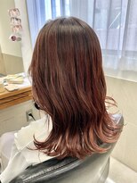 トゥーリ 薬院店(tuuli)&nbsp;tuuli miyu ピンクオレンジミディアム/韓国ヘア