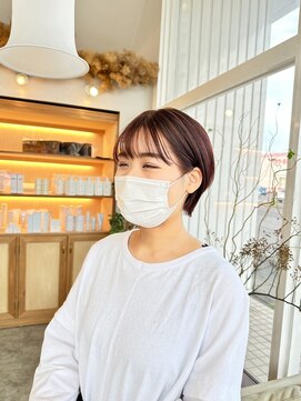 ユラギフロムユイマァル 水島店(YURAGI from YUIMARL) 耳にかけて可愛いショート×秋色カラー