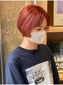 ショートボブ × オレンジベージュ【liblo】