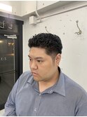 オールバックパーマ
