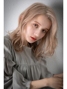 カバーヘア ブリス 北浦和(COVER HAIR bliss) ハイトーンカラーかきあげエアリーロングw北浦和10代20代30代