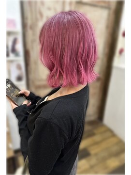ヘアーバイフォーク 琴似店(Hair by VORK) ピンクカラー